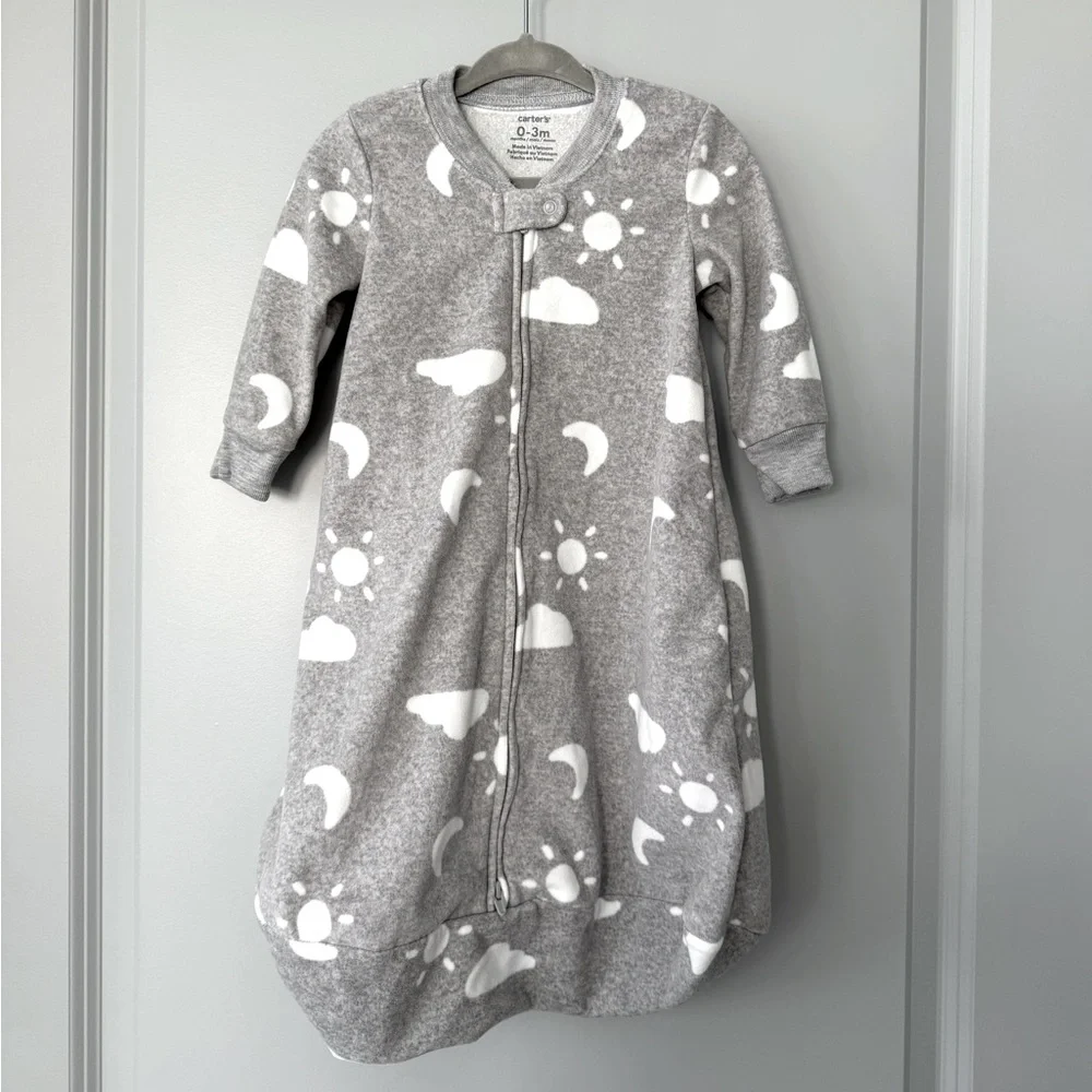 Carter’s Microfleece Cloud and Moon Baby Sleep Sack - Grey